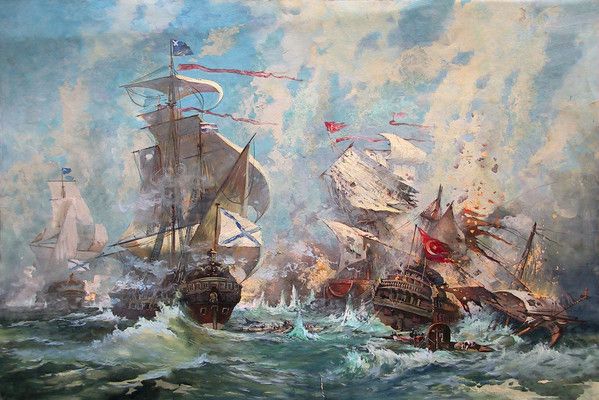 А.А. Блинков. Эскиз к картине «Бой у острова Тендра. 1790 год»